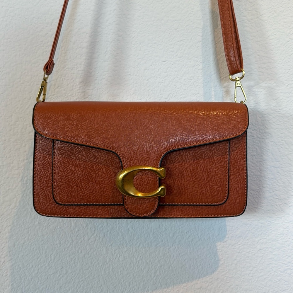 Brown with gold accents purse